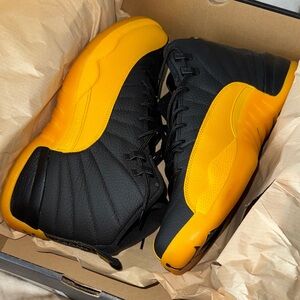 Jordan Black and Yellow Sneakers
